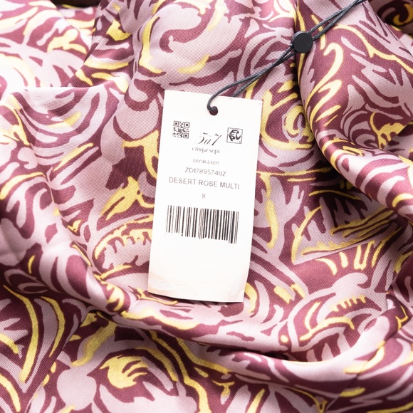 Cinq A Sept Dayna Rose Print Chiffon Midi Dress - Picture 8 of 15